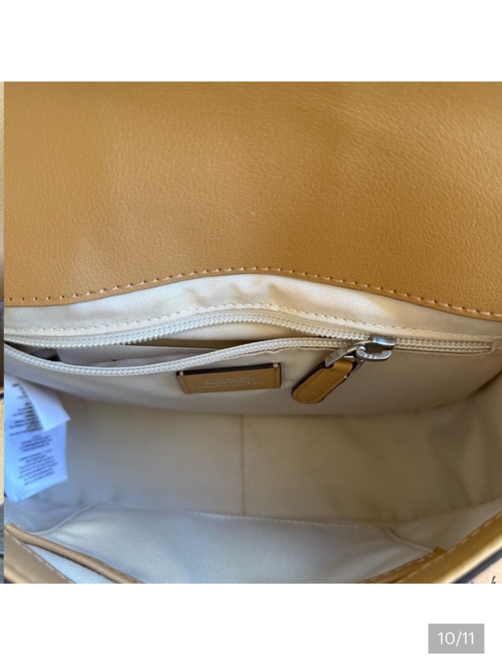 Ralph Lauren tan Crossbody Bag with Red Trim - Picture 8 of 8